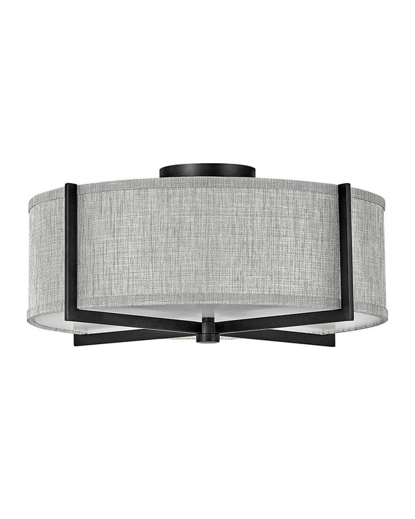 Axis Heathered Gray Flush Mount Ceiling Light by Hinkley