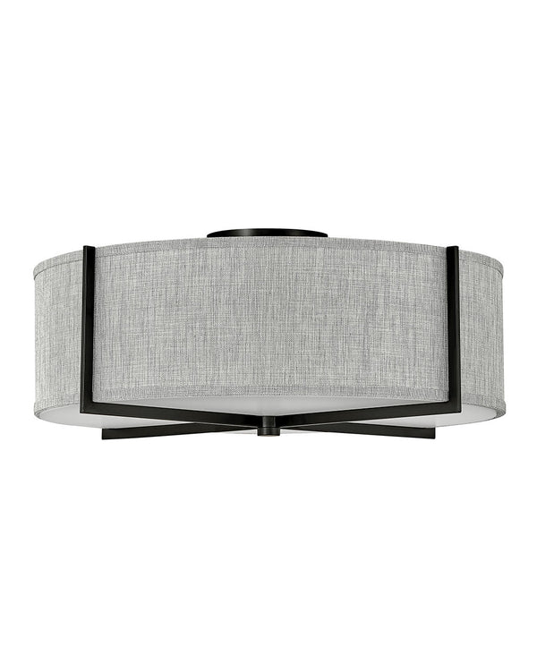 Axis Heathered Gray Semi-Flush Mount Ceiling Light by Hinkley