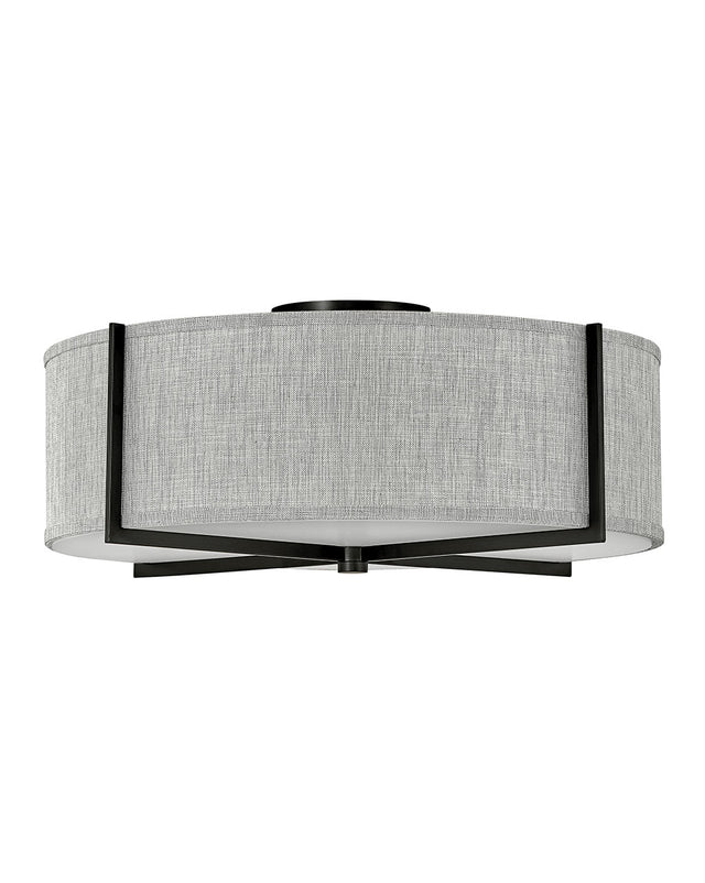Axis Heathered Gray Semi-Flush Mount Ceiling Light by Hinkley