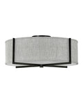 Axis Heathered Gray Flush Mount Ceiling Light by Hinkley