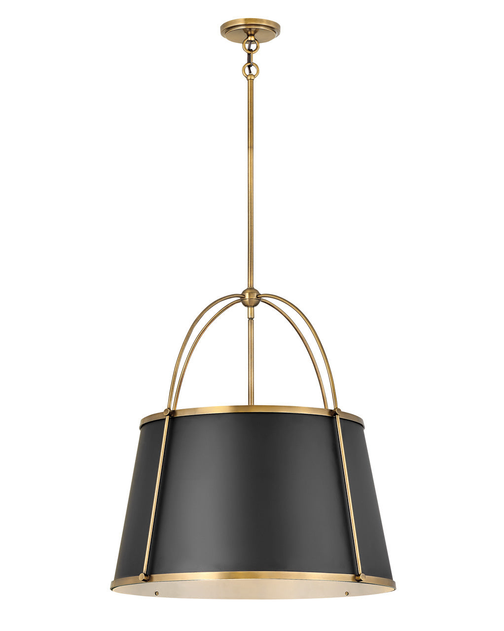 Clarke Chandelier by Hinkley – Lights: 4 Light (24.50"L x 24.50"W x 25.25"H) – Finish: Warm Brass – Hinkley-4895WS