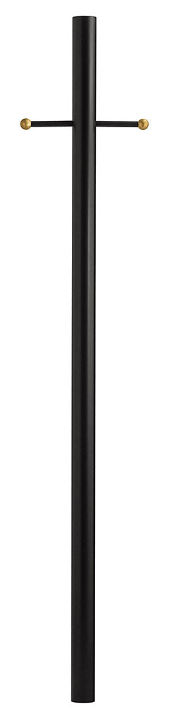 7' Direct Burial Post with Ladder Rest by Hinkley – Size: 3.00"L x 3.00"W x 84.00"H – Finish: Textured Black – Hinkley-6661TK