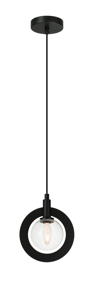 Buy black-with-clear-glass-glass Astro Pendant by Matteo Lighting