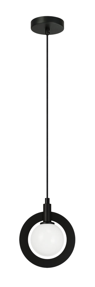 Buy black-with-opal-glass-glass Astro Pendant by Matteo Lighting