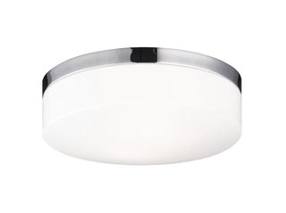 Buy chrome-with-white-acrylic-glass Xenon Flush Mount Ceiling Light by Matteo Lighting