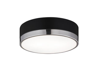 Buy black-chrome-with-glass-glass-and-white-shade Trydor Flush Mount Ceiling Light by Matteo Lighting