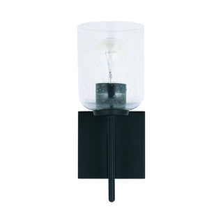 Buy matte-black-with-clear-seeded-glass-glass Carter Wall Sconce by Capital Lighting