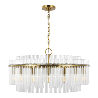 Buy burnished-brass-with-undefined-glass Beckett Outdoor (Damp) Chandelier by Visual Comfort Studio