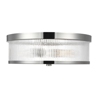 Buy polished-nickel Geneva Outdoor (Damp) Flush Mount Ceiling Light by Visual Comfort Studio