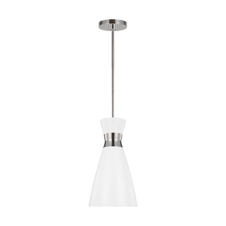 Buy polished-nickel Heath Outdoor (Damp) Pendant by Visual Comfort Studio