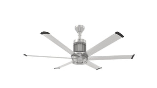 Buy brushed-silver-finish-with-brushed-silver-blades 6-Blades i6 Ceiling Fan with Light by Big Ass Fans
