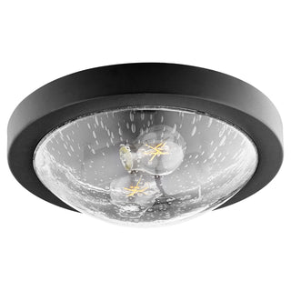 Buy textured-black-w-clear-seeded Contempo Ceiling Mounts Outdoor (Damp) Ceiling Mount Light by Quorum