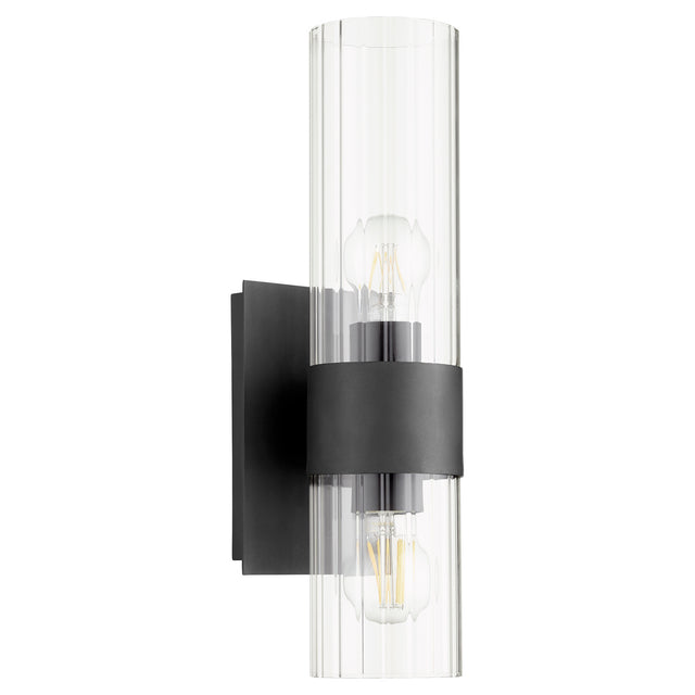 Clear Fluted Wall Mounts Outdoor (Damp) Sconce by Quorum