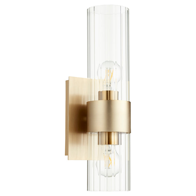 Clear Fluted Wall Mounts Outdoor (Damp) Sconce by Quorum