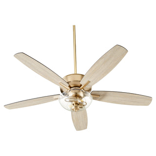 Buy aged-brass-finish-with-matte-black-and-reversible-weathered-oak-blades Breeze &quot; Ceiling Fan by Quorum