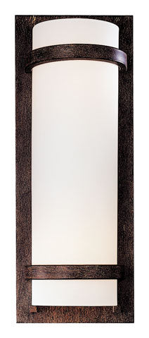 Buy iron-oxide-with-etched-white-glass-glass-and-white-shade Outdoor (Damp) Sconce by Minka-Lavery