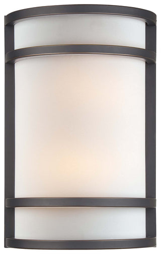 Buy dark-restoration-bronze-with-french-scavo-glass-and-white-shade Outdoor (Damp) Sconce by Minka-Lavery