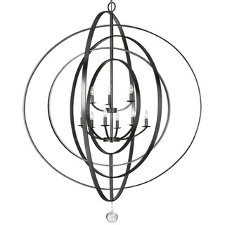 Buy matte-black Luna Outdoor (Damp) Chandelier by Crystorama