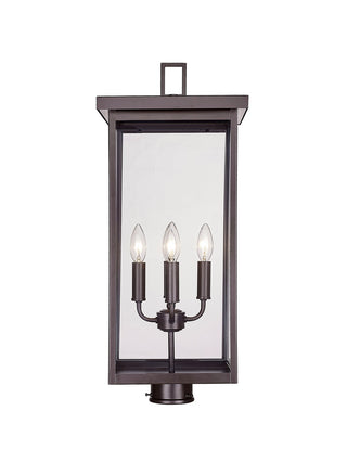 Buy powder-coated-bronze-with-clear-glass Barkeley Outdoor (Wet) Post Lantern by Millennium