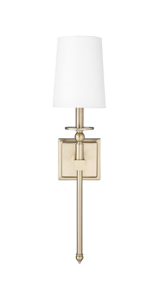 Buy modern-gold-with-white-glass Sconce by Millennium