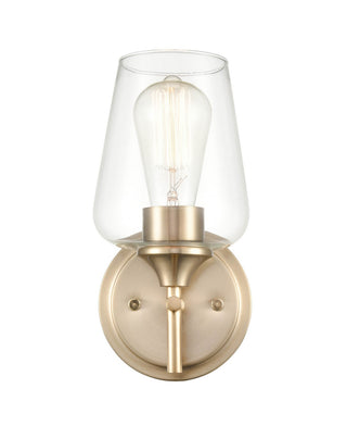 Buy modern-gold-with-clear-glass Ashford Outdoor (Damp) Sconce by Millennium