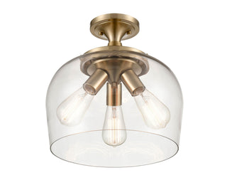Buy modern-gold-with-clear-glass-and-clear-shade Ashford Semi-Flush Mount Ceiling Light by Millennium