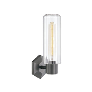 Buy old-bronze-with-clear-glass Roebling Outdoor (Damp) Sconce by Hudson Valley