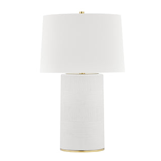 Buy aged-brass-soft-off-white Borneo Outdoor (Damp) Table Lamp by Hudson Valley