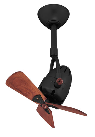 Buy matte-black-finish-with-mahogany-tone-blades Diane Ceiling Fan by Matthews Fan Company