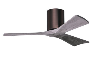 Buy brushed-bronze-finish-with-barn-wood-tone-blades Irene-H Hugger Ceiling Fan by Matthews Fan Company