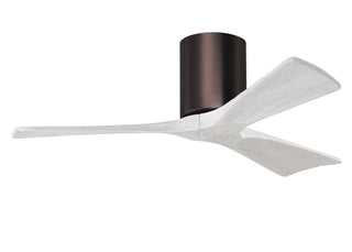 Buy brushed-bronze-finish-with-matte-white-blades Irene-H Hugger Ceiling Fan by Matthews Fan Company