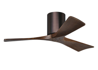 Buy brushed-bronze-finish-with-walnut-tone-blades Irene-H Hugger Ceiling Fan by Matthews Fan Company