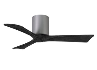 Buy brushed-nickel-finish-with-matte-black-blades Irene-H Hugger Ceiling Fan by Matthews Fan Company