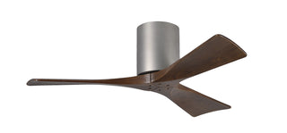 Buy brushed-nickel-finish-with-walnut-tone-blades Irene-H Ceiling Fan by Matthews Fan Company