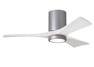 Buy brushed-nickel-finish-with-matte-white-blades Irene-HLK Hugger Ceiling Fan by Matthews Fan Company