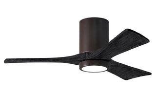 Buy textured-bronze-finish-with-matte-black-blades Irene-HLK Hugger Ceiling Fan by Matthews Fan Company