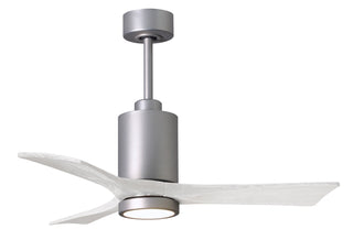 Buy brushed-nickel-finish-with-matte-white-blades Patricia Ceiling Fan by Matthews Fan Company