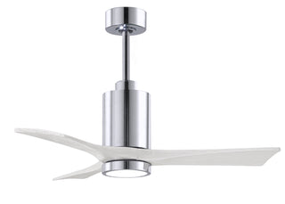 Buy polished-chrome-finish-with-matte-white-blades Patricia Ceiling Fan by Matthews Fan Company