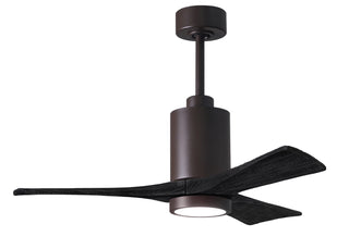 Buy textured-bronze-finish-with-matte-black-blades Patricia Ceiling Fan by Matthews Fan Company