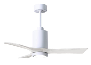 Buy gloss-white-finish-with-matte-white-blades Patricia Ceiling Fan by Matthews Fan Company