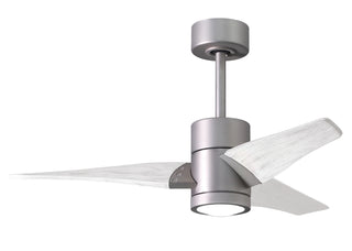 Buy brushed-nickel-finish-with-matte-white-blades 3-Blades Super Janet Matthews Fan Company by Matthews Fan Company