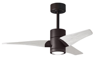 Buy textured-bronze-finish-with-matte-white-blades Super Janet Ceiling Fan by Matthews Fan Company