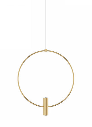 Buy natural-brass-with-aluminum-glass Layla Pendant by Visual Comfort Modern