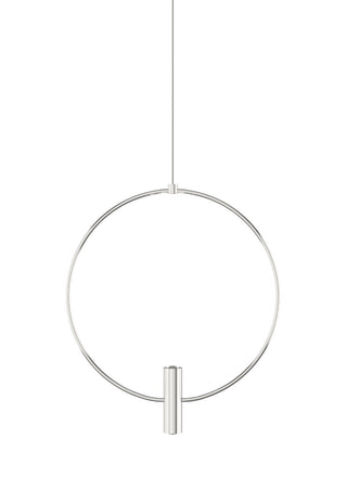 Buy satin-nickel-with-aluminum-glass Layla Pendant by Visual Comfort Modern