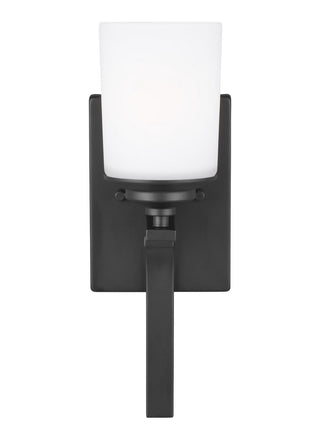 Buy midnight-black-with-etched-white-inside-glass-and-white-shade Kemal Vanity by Generation Lighting