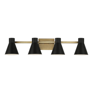 Buy satin-brass-with-black-glass Towner Vanity by Generation Lighting