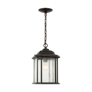 Buy oxford-bronze-with-clear-seeded-glass Kent Outdoor (Damp) Hanging Lanterns by Generation Lighting