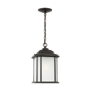 Buy oxford-bronze-with-satin-etched-glass Kent Outdoor (Damp) Hanging Lanterns by Generation Lighting