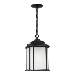 Buy black-with-satin-etched-glass Kent Outdoor (Damp) Hanging Lanterns by Generation Lighting