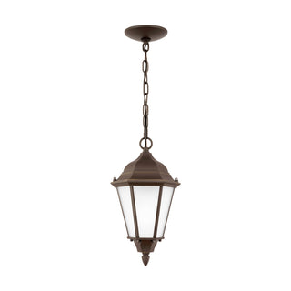 Buy antique-bronze-with-satin-etched-glass Bakersville Outdoor (Damp) Hanging Lanterns by Generation Lighting